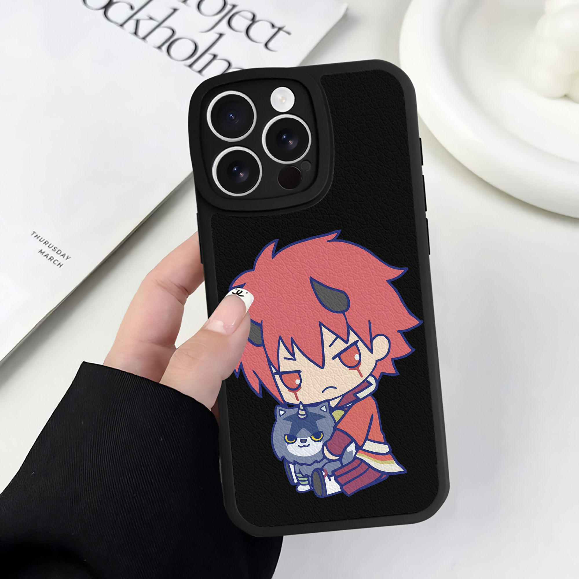 （画像用） 転スラ Regarding Reincarnated to Slime 【iPhone 16シリーズ対応】シリコンスマホケース（レザー調） 材質：シリコン